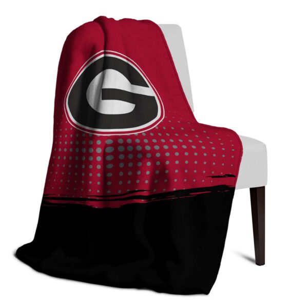 georgia bulldogs gradient dots red blanket top rated