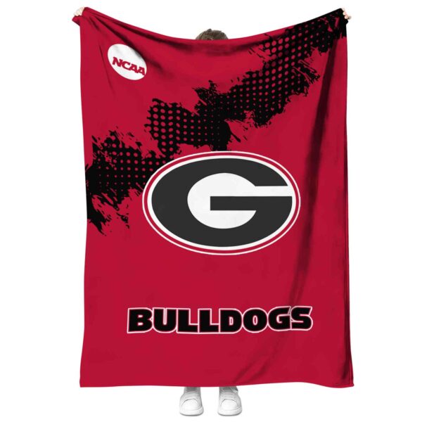 georgia bulldogs grunge texture red blanket best selling