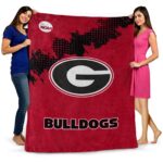 georgia bulldogs grunge texture red blanket fashion forward