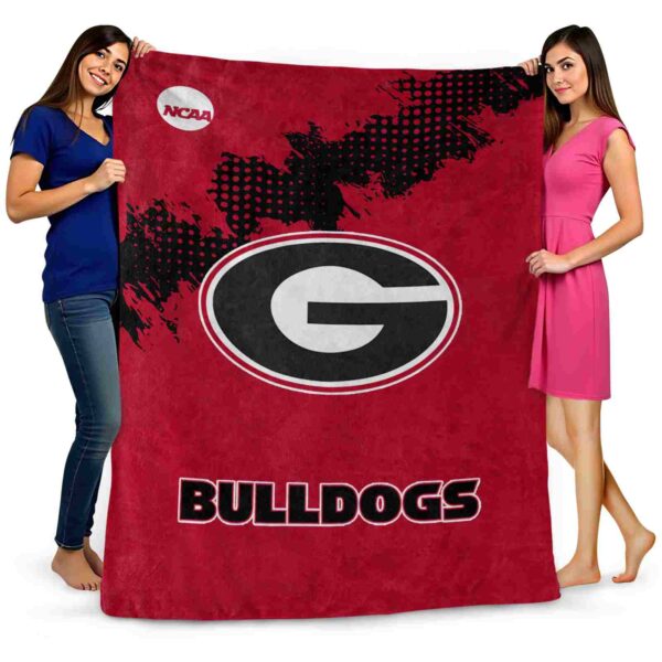 georgia bulldogs grunge texture red blanket fashion forward