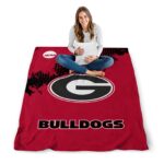 georgia bulldogs grunge texture red blanket high quality