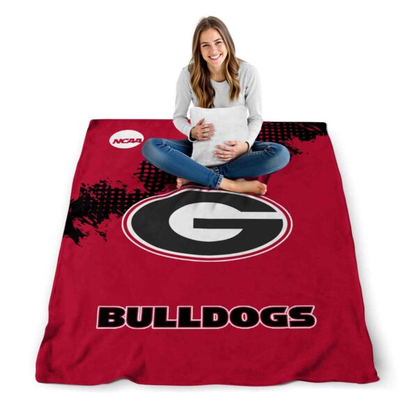 georgia bulldogs grunge texture red blanket high quality