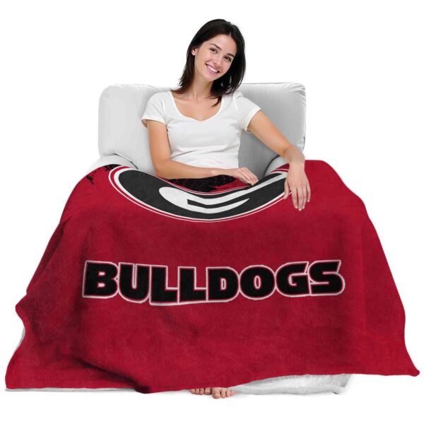 georgia bulldogs grunge texture red blanket latest model
