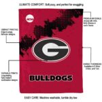 georgia bulldogs grunge texture red blanket new arrival
