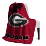 georgia bulldogs grunge texture red blanket top rated