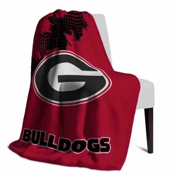 georgia bulldogs grunge texture red blanket top rated