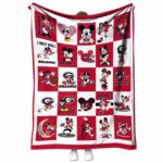 georgia bulldogs mickey minnie red white blanket best selling