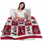georgia bulldogs mickey minnie red white blanket latest model