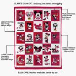 georgia bulldogs mickey minnie red white blanket new arrival