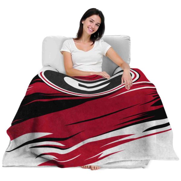 georgia bulldogs paint streaks red white blanket latest model