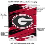 georgia bulldogs paint streaks red white blanket new arrival