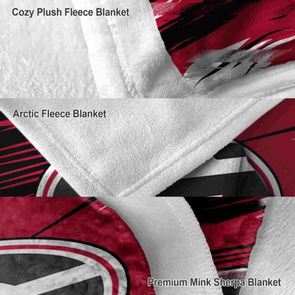 georgia bulldogs paint streaks red white blanket premium grade
