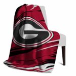 georgia bulldogs paint streaks red white blanket top rated