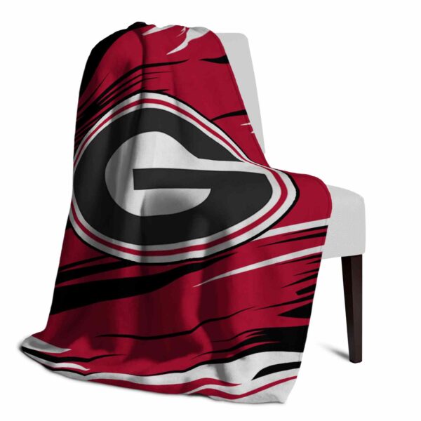 georgia bulldogs paint streaks red white blanket top rated