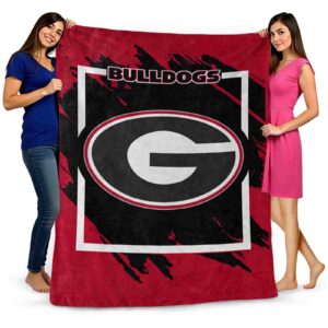 georgia bulldogs splatter effect red blanket fashion forward