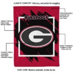 georgia bulldogs splatter effect red blanket new arrival