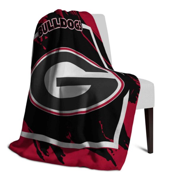 georgia bulldogs splatter effect red blanket top rated
