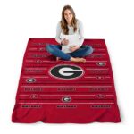 georgia bulldogs striped pattern red blanket best selling