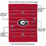 georgia bulldogs striped pattern red blanket best selling