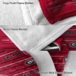 georgia bulldogs striped pattern red blanket best selling
