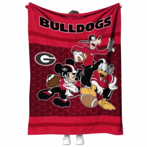 georgia bulldogs three musketeers red blanket best selling
