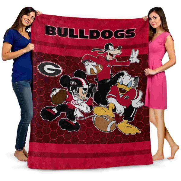 georgia bulldogs three musketeers red blanket fashion forward