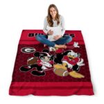 georgia bulldogs three musketeers red blanket high quality
