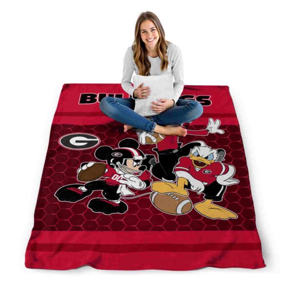 georgia bulldogs three musketeers red blanket high quality