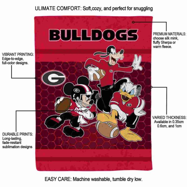 georgia bulldogs three musketeers red blanket new arrival