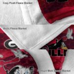 georgia bulldogs three musketeers red blanket premium grade