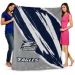 georgia southern eagles brushstrokes blue white blanket best selling
