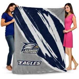 georgia southern eagles brushstrokes blue white blanket fashion forward
