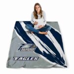 georgia southern eagles brushstrokes blue white blanket best selling