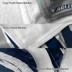 georgia southern eagles brushstrokes blue white blanket best selling
