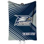 georgia southern eagles diagonal stripes blue blanket best selling