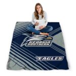 georgia southern eagles diagonal stripes blue blanket best selling