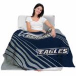georgia southern eagles diagonal stripes blue blanket best selling