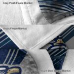 georgia southern eagles diagonal stripes blue blanket best selling