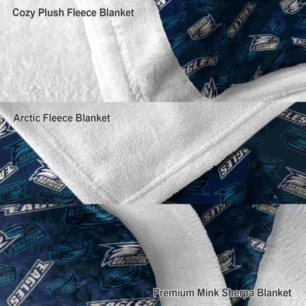 georgia southern eagles diehard fans blue blanket premium grade