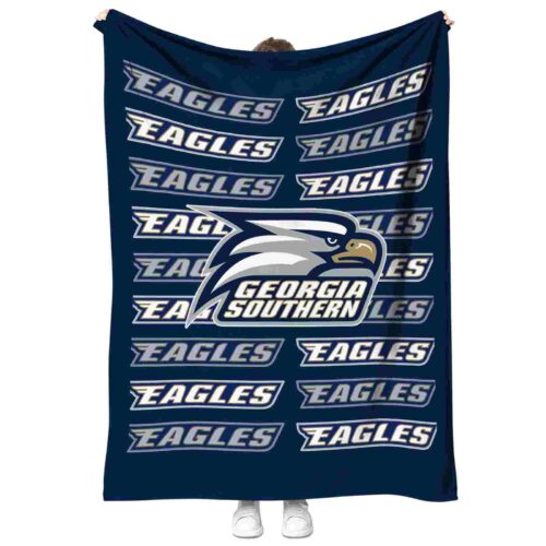 georgia southern eagles fan pride blue blanket best selling
