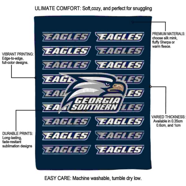 georgia southern eagles fan pride blue blanket new arrival