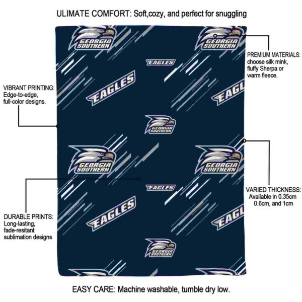 georgia southern eagles fan spirit blue blanket new arrival