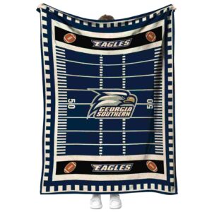georgia southern eagles football field blue blanket best selling