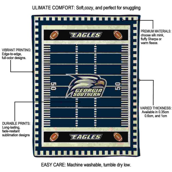 georgia southern eagles football field blue blanket new arrival
