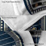 georgia southern eagles football field blue blanket premium grade