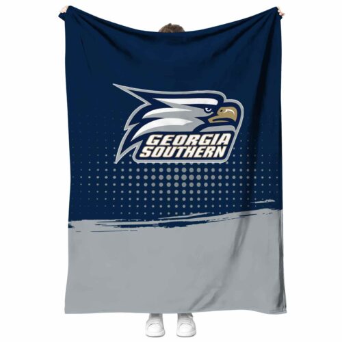 georgia southern eagles gradient dots blue blanket best selling