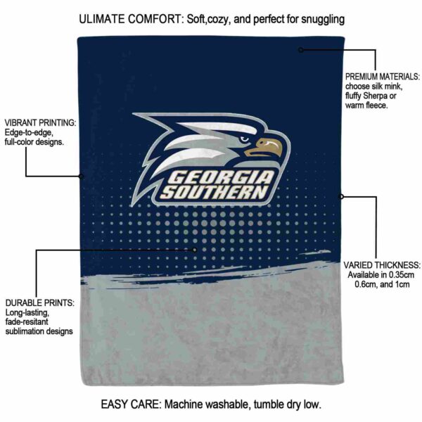 georgia southern eagles gradient dots blue blanket new arrival