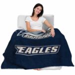 georgia southern eagles grunge texture blue blanket latest model