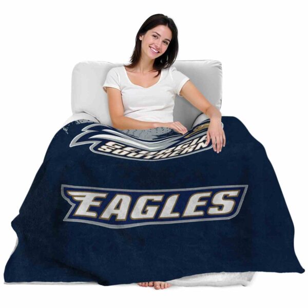 georgia southern eagles grunge texture blue blanket latest model