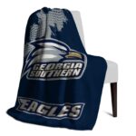 georgia southern eagles grunge texture blue blanket top rated